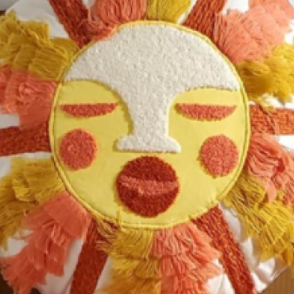 Opalhouse Sun Round Throw Pillow Gold